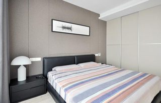 素雅简约现代风 卧室背景墙效果图