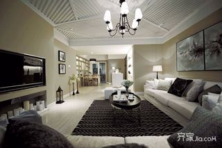 140㎡简约风格三居装修设计图