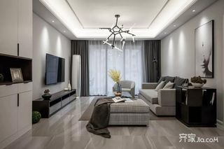 142平现代简约三居装修效果图